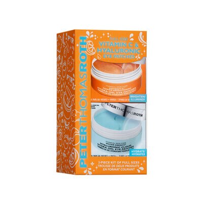 FULL-SIZE VITAMIN C & HYALURONIC EYE PATCHES 2-PIECE KIT (SET DE PARCHES PARA OJOS)